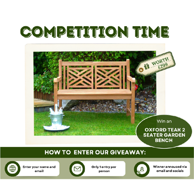 Win a Oxford Teak Garden Bench